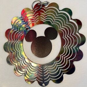 Disney EyeCatcher Reflective Rainbow WindSpinner Mickey Mouse Silhouette RARE